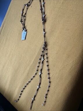 Floral Station Long Layering Necklace